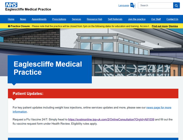A screenshot of a medical practice

AI-generated content may be incorrect.